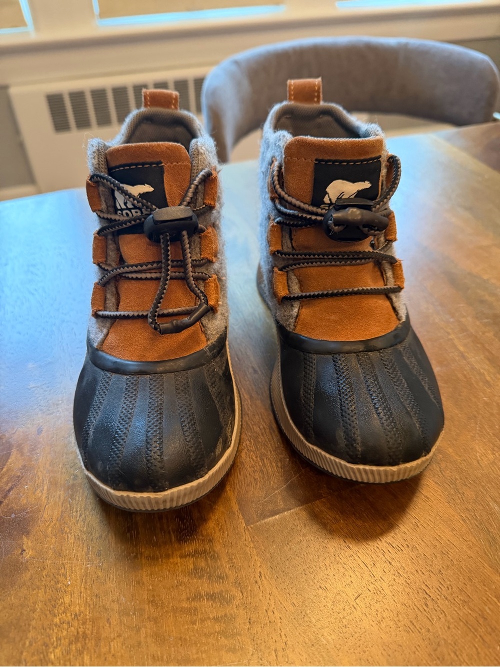 Sorel Kids Brown and Black Waterproof Duck Boots